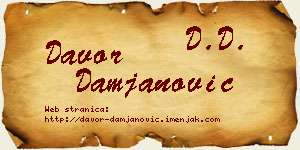 Davor Damjanović vizit kartica
